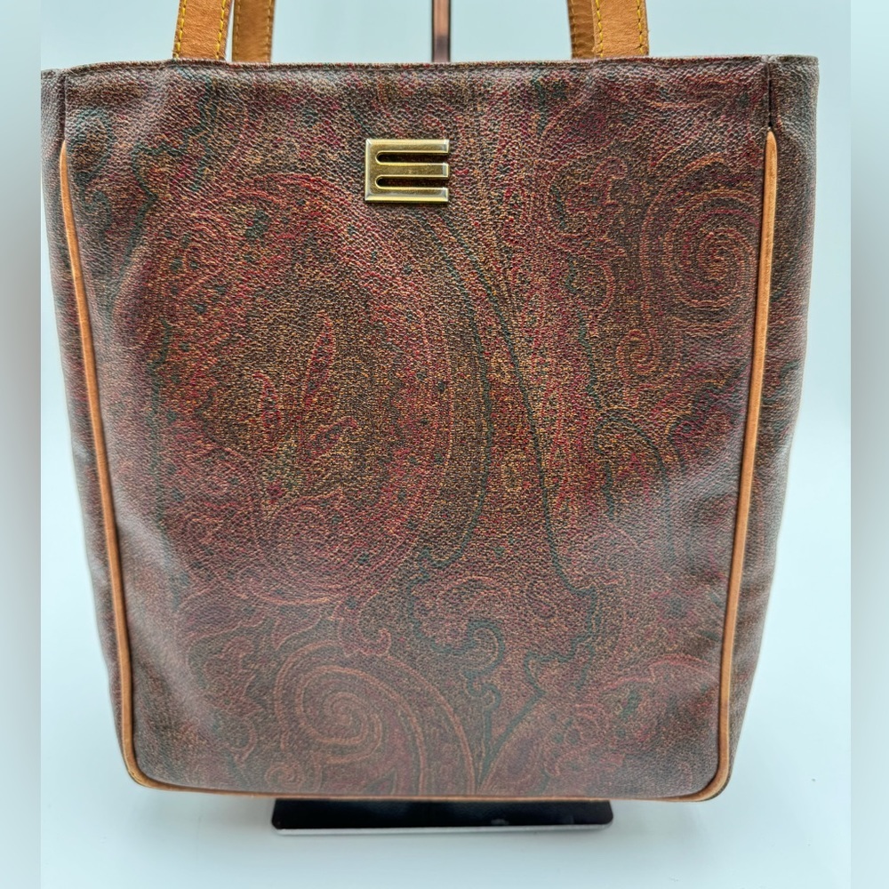 ETRO - Authentic - Paisley Print Coated Canvas  Shoulder Tote